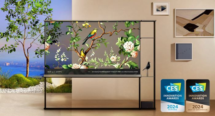 Lanzan el primer televisor OLED transparente e inalámbrico del mundo