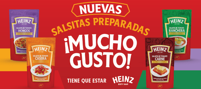 Las nuevas salsitas preparadas de Heinz llegan a Guatemala