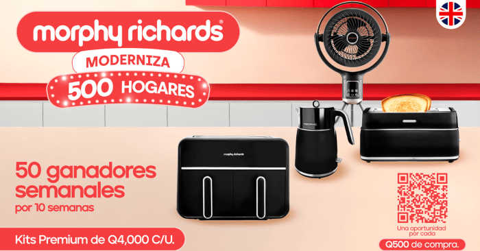 Morphy Richards premia y moderniza 500 hogares en Guatemala
