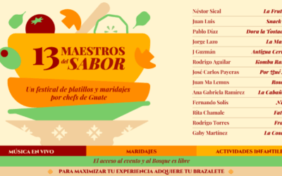Son 13 Maestros del sabor quienes nos harán vivir una experiencia gastronómica diferente