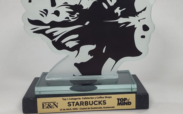 Starbucks Guatemala obtiene el primer lugar en Top of Mind 2026 en la categoría Cafeterías y Coffee Shops