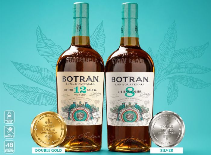 Ron Botran No12® obtiene la medalla Double Gold en el San Francisco World Spirits Competition 2026